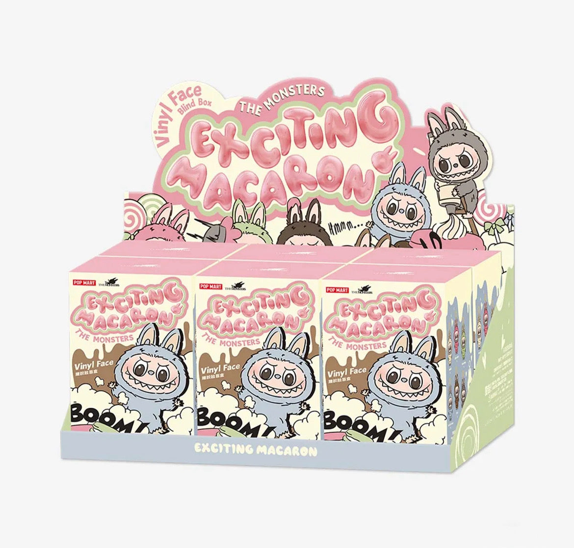Pop Mart Labubu The Monsters Exciting macaron, Big into energy Vinyl Plush Single Blind Box