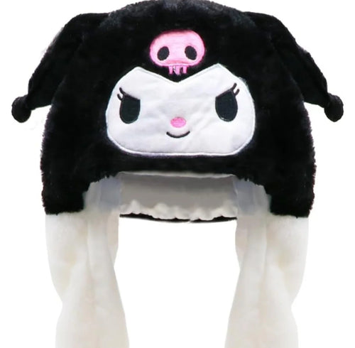 Kuromi fluffy light up hat, ear moving comfortable hat