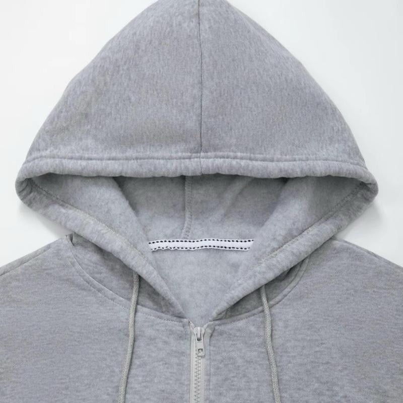 24 pc Grey quality zipper hoodie